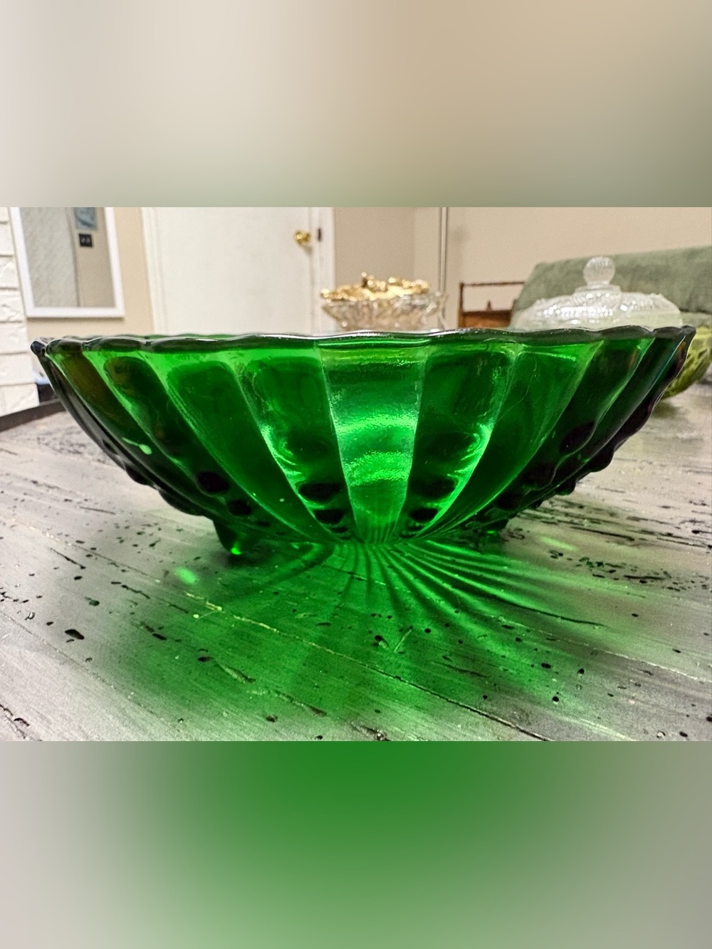 My fave - Vintage Anchor Hocking 10” bubble dot bowl